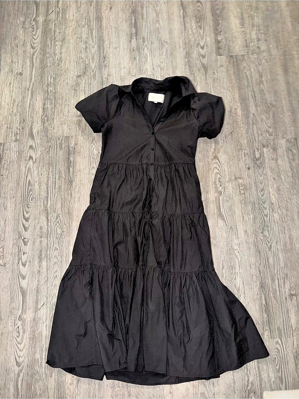 Brochu Walker The Havana Dress Black Tiered Midi Dress